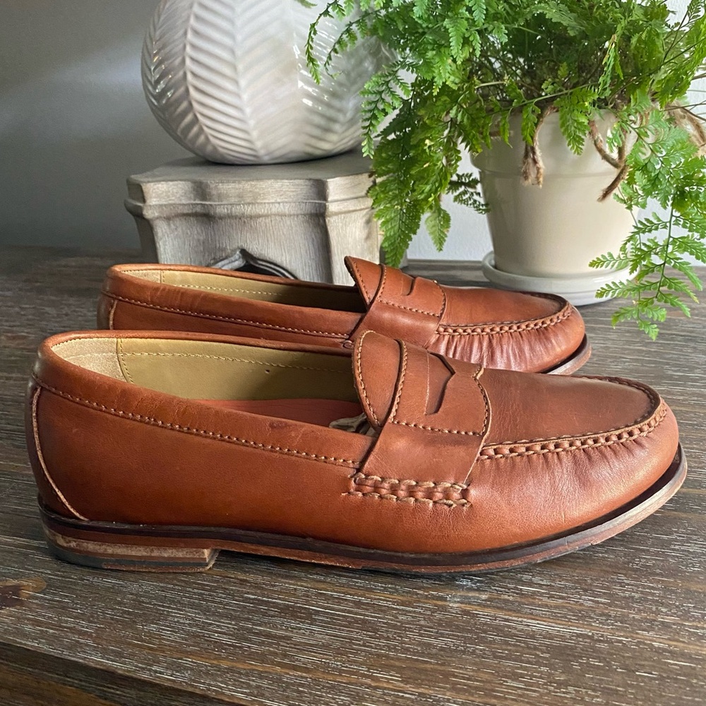 Cole Haan Mens Grand Pinch Penny‎ Loafer Leather Slip On Shoes Tan Brown 8M